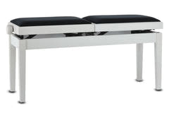 GEWA Pianotuoli Deluxe Double - White matt