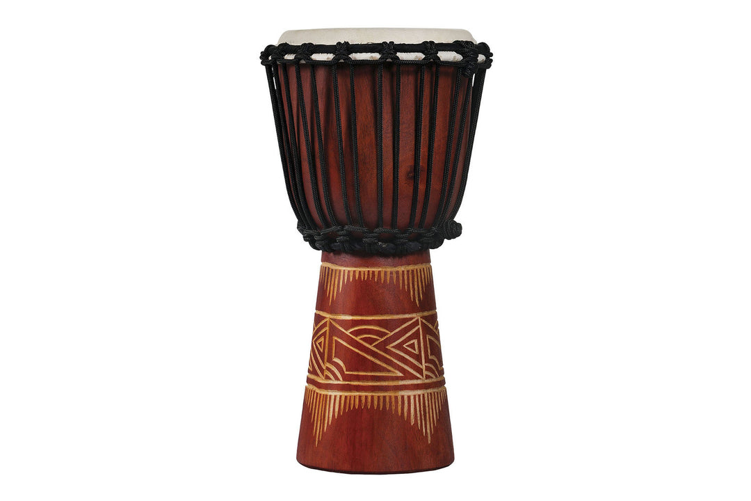 Latin Pundistussoittimet Djembe World Beat Wood Art - Red/Natural (LP713SR)