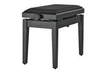 GEWA Piano bench Deluxe Autolift Vinyl - Black matt (Seat black)