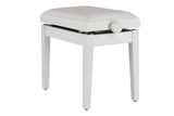 GEWA Piano bench Deluxe Autolift Vinyl - White matt (White seat)