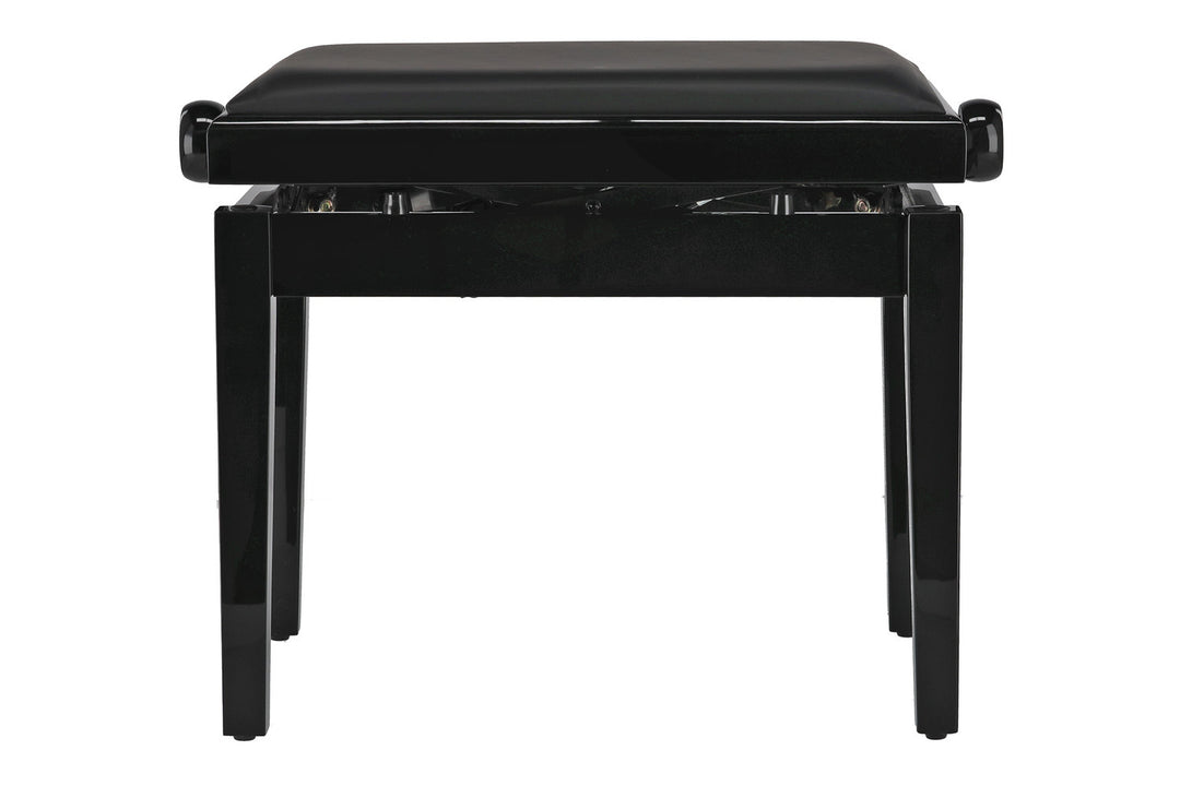 GEWA Piano bench Deluxe Autolift Vinyl – Black highgloss (Seat black)