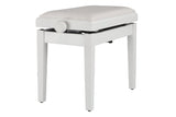 GEWA Piano bench Deluxe Autolift Vinyl - White matt (White seat)