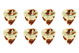 Pick Boy Vintage Classic T-Shell plektre, kort, 0,75 mm, 8 stk.