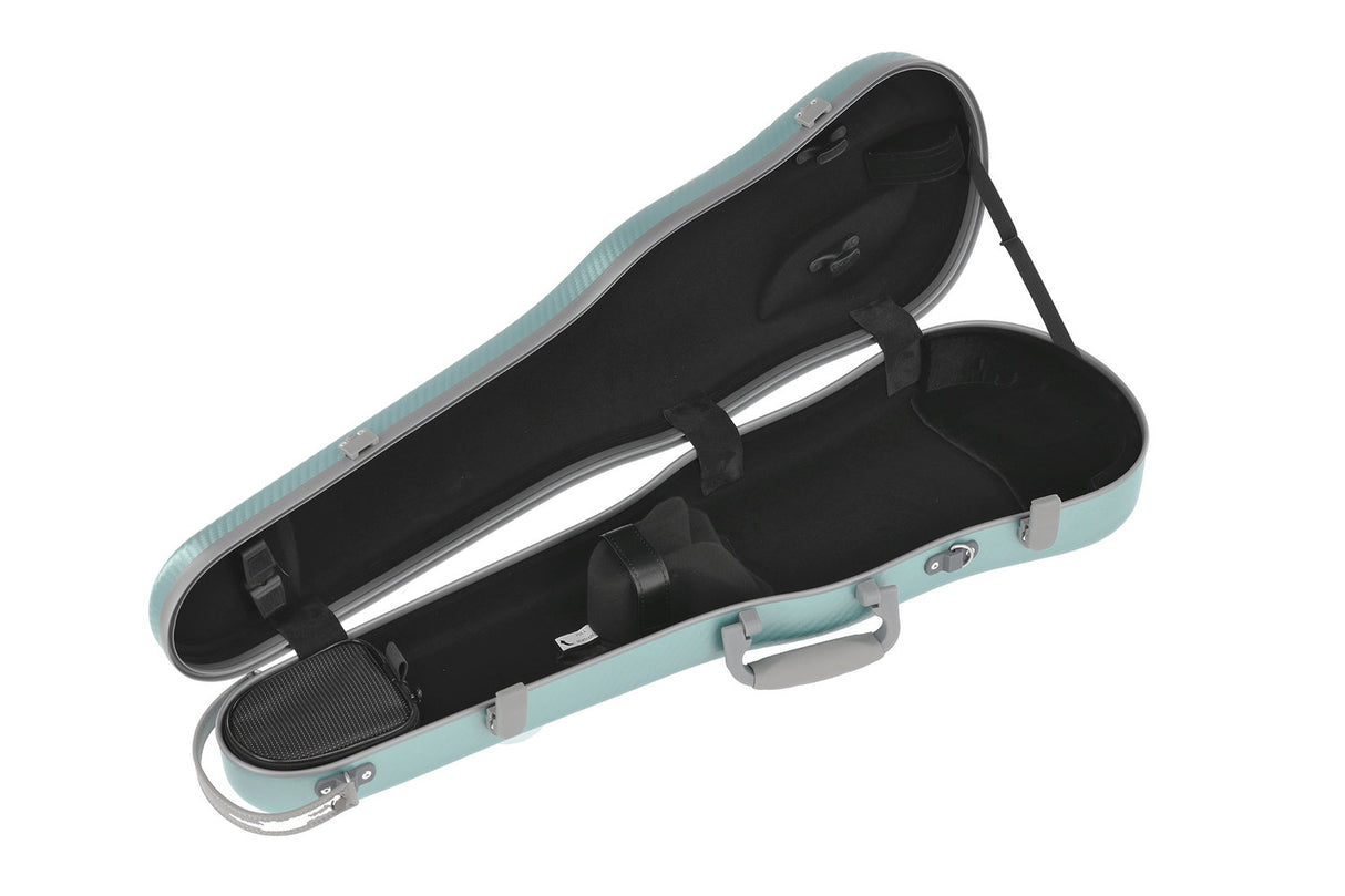 PURE GEWA Form shaped violin cases Polycarbonate FUN - 4/4 - 1/2 (Green / Black)
