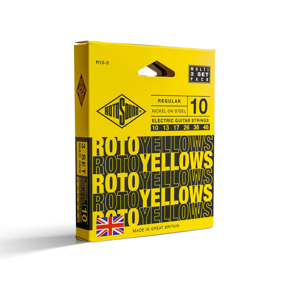 Rotosound Roto Yellows R10-3 sähkökitaran kielet 10-46, 3 sarjaa