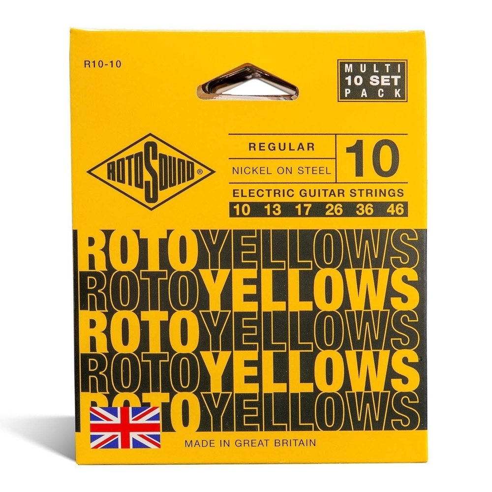 Rotosound Roto Yellows R10-10 elguitarstrenge 10-46, 10 sæt