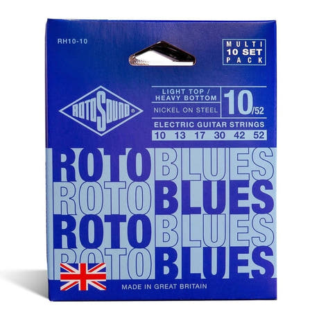 Rotosound Roto Blues RH10-10 sähkökitara kielet 10-52, 10 sarjaa