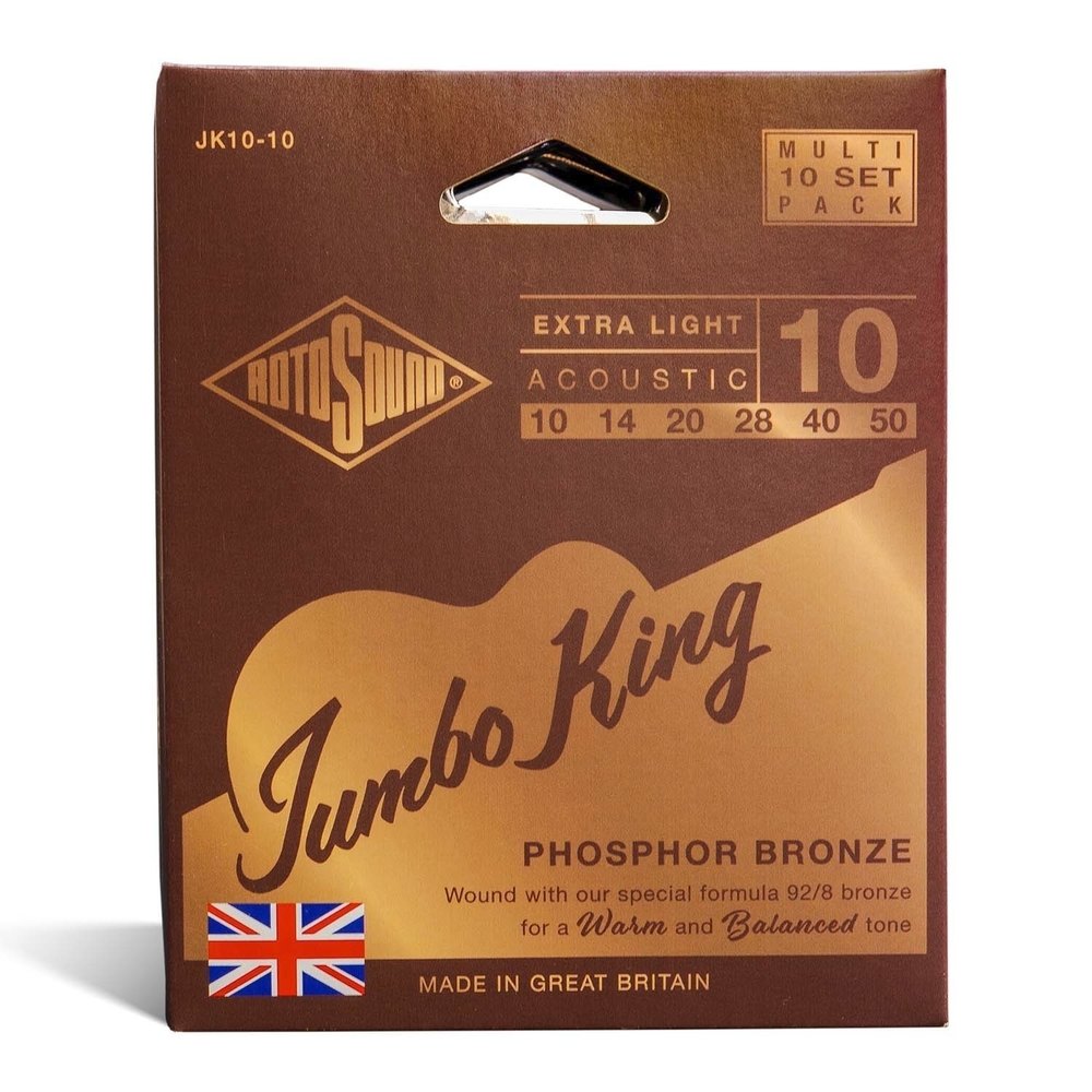 Rotosound Jumbo King JK10-10 westernguitarstrenge 10-50, 10 sæt