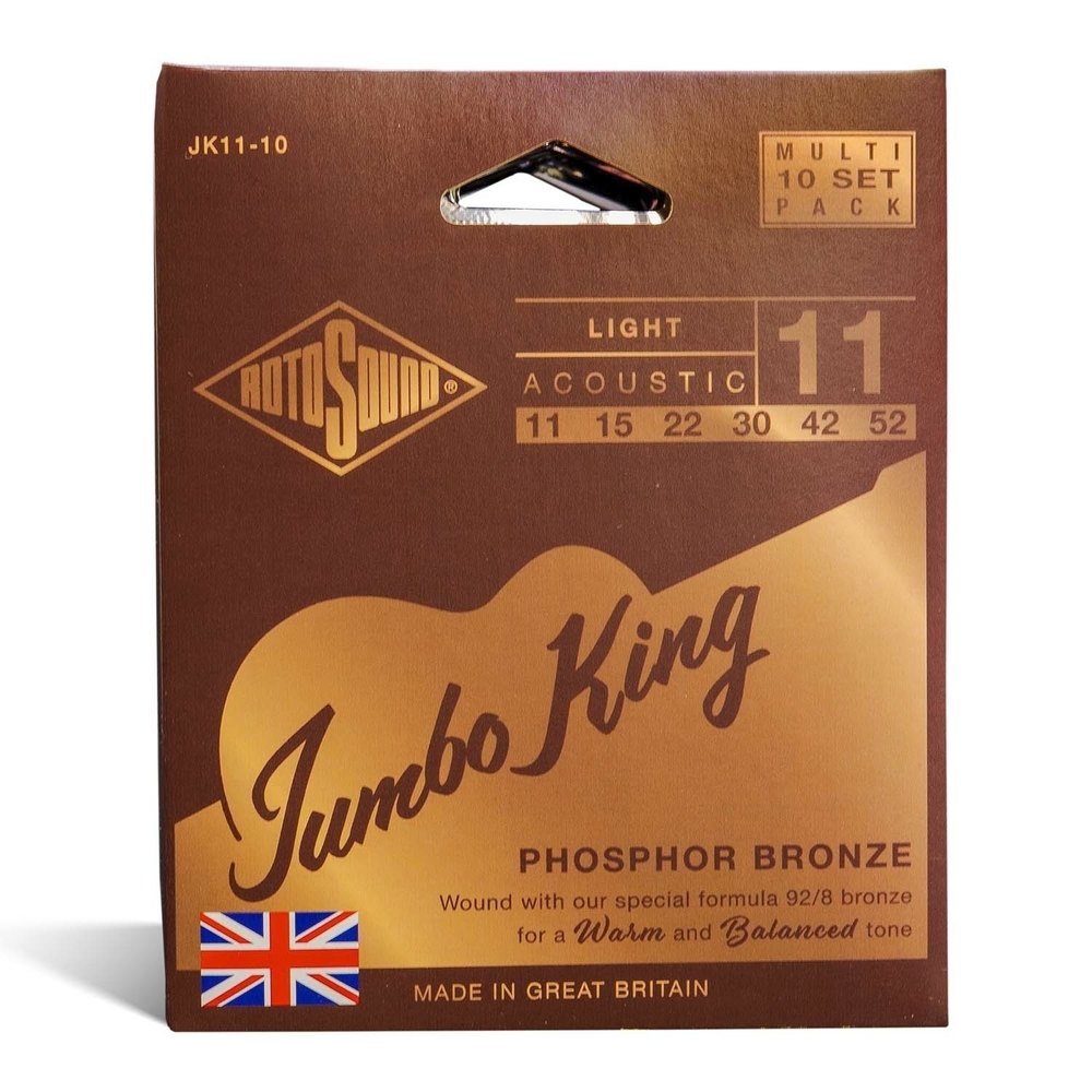 Rotosound Jumbo King JK11-10 westernguitarstrenge 11-52, 10 sæt