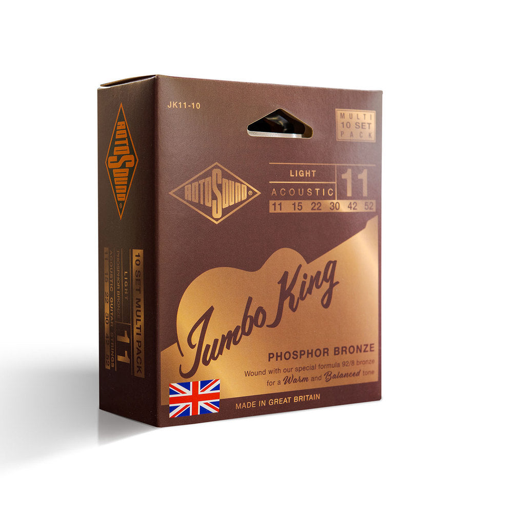 Rotosound Jumbo King JK11-10 westernguitarstrenge 11-52, 10 sæt