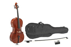 GEWA Sonata Europa cello 4/4, sat op med carbonbue og taske
