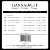 Hannabach 815 diskanttikielisarja E1, H/B2 ja G3, medium jännitys