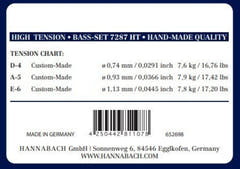 Hannabach Strings for classic Kitarat Series 728 High Tension Custom Made - 3er Bass high (7287HT)