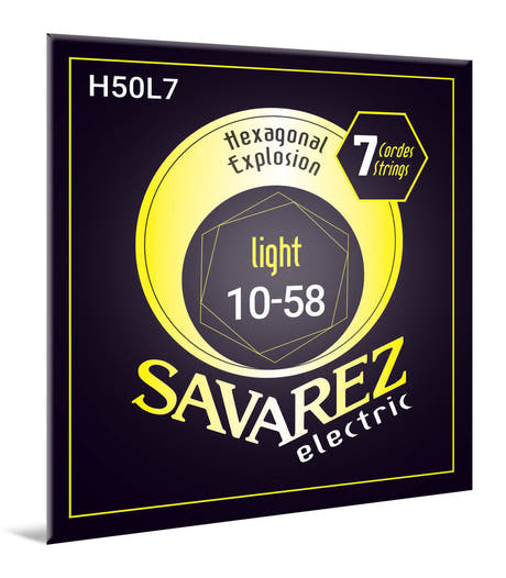 Savarez H50L7 Hexagonal Explosion, light .010–.058, 7 strings