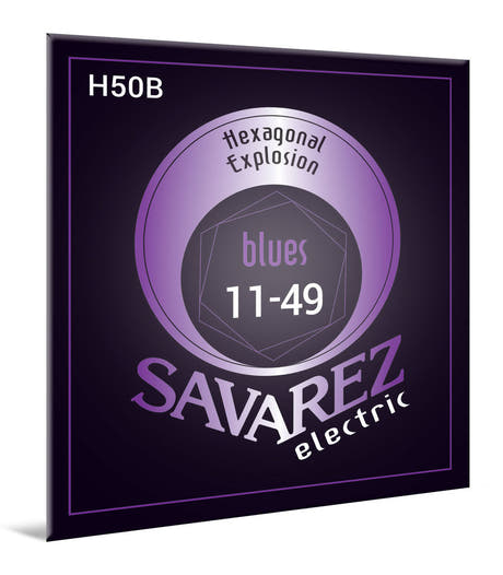 Savarez H50B Hexagonal Explosion -sähkökitarankielet, blues .011–.049