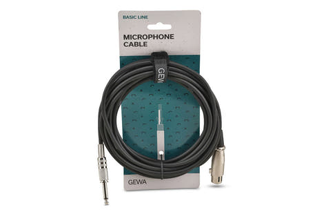 GEWA Basic Line mikrofonkabel 6 m, XLR-hun til mono-jack