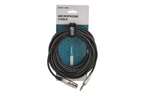 GEWA Basic Line -mikrofonikaapeli 9 m, XLR-naaras mono-jakkiin