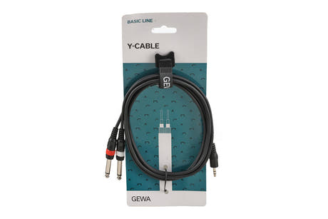 GEWA Basic Line Y-kaapeli 1,5 m, 3,5 mm minijack 2 x mono-jack-liittimeen