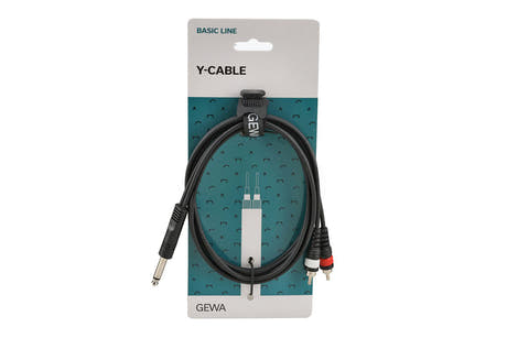 GEWA Basic Line Y-kaapeli 1,5 m, mono-jakki 2 x cinch