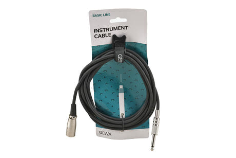 GEWA Basic Line -instrumenttikaapeli 3 m, mono-jakki XLR-urokseen