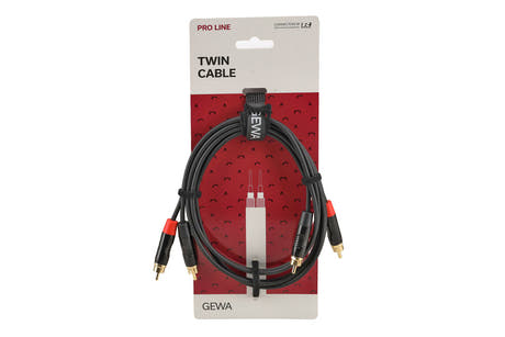 GEWA Pro Line -kaksoiskaapeli 1,5 m, 2 x cinch