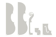 GEWA omridsskabelon Strad Spanish 1694 til bratsch, 5 dele