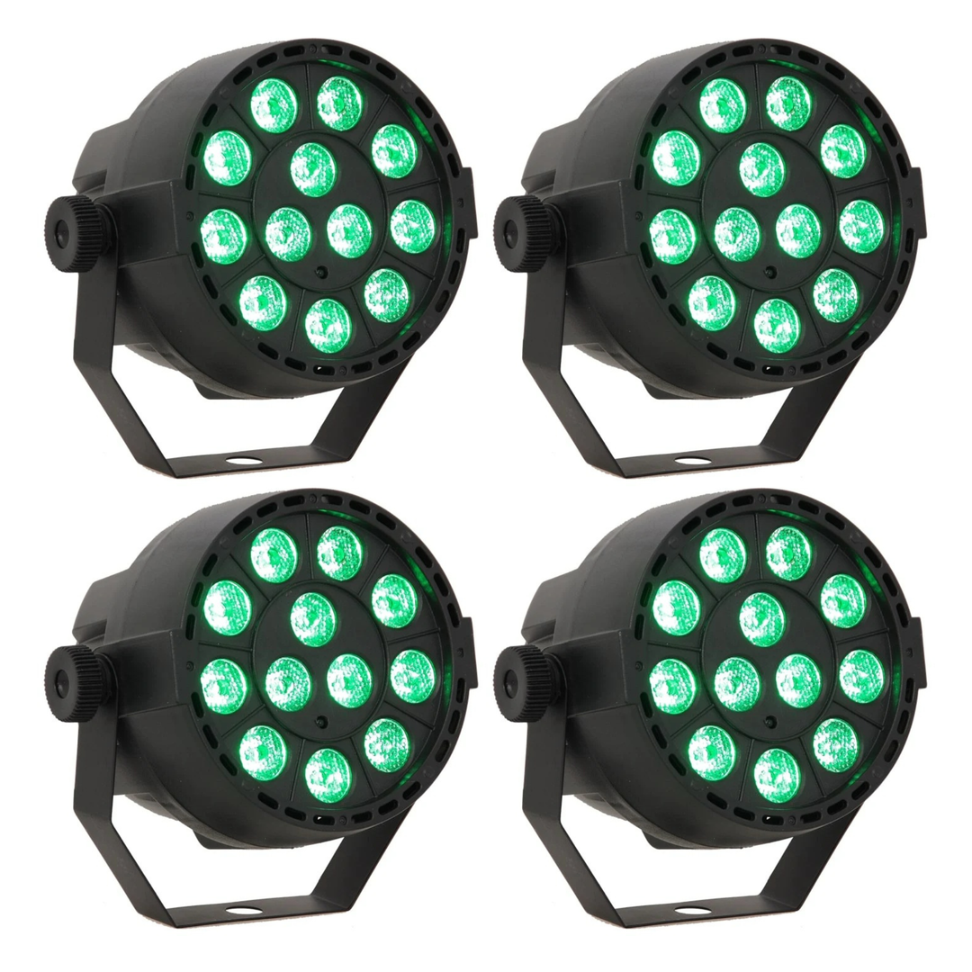 LED Spot Multicolor m. fjernbetjening (12x3W) 4 Kpl. Bundle
