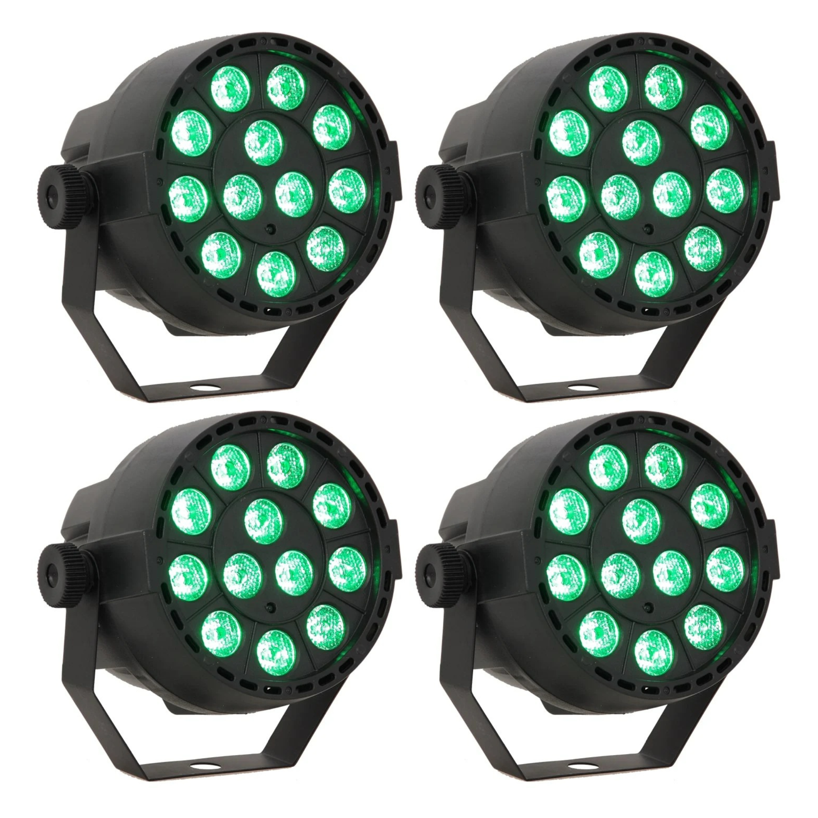 LED Spot Multicolor m. fjernbetjening (12x3W) 4 Kpl. Bundle