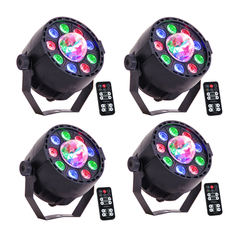 LED PAR-ASTRO 2-i-1 Diskovalot 4 Kpl. Bundle