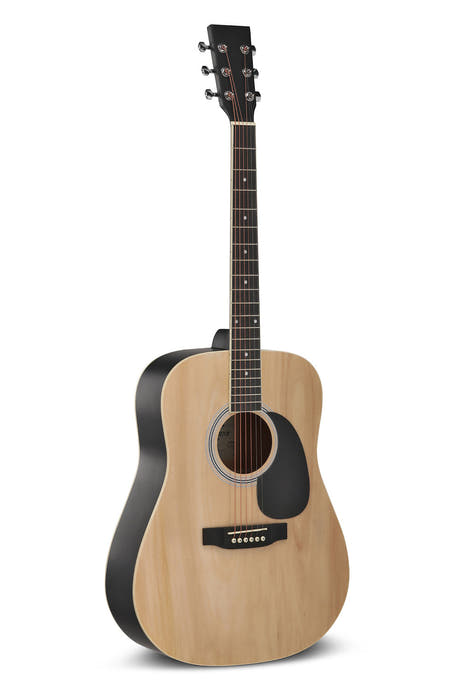 VGS Cataluna western-kitara, luonnonvärinen, gig bag -laukulla