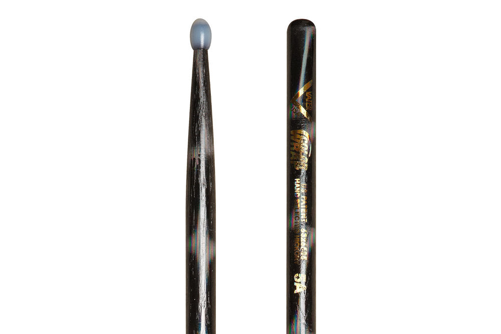 Vater Color Wrap 5A Black Optic -rummunkapulat, hikkori, nylonkärki