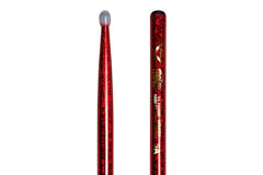 Vater Color Wrap 5A Red Sparkle trommestikker, hickory, nylonspids