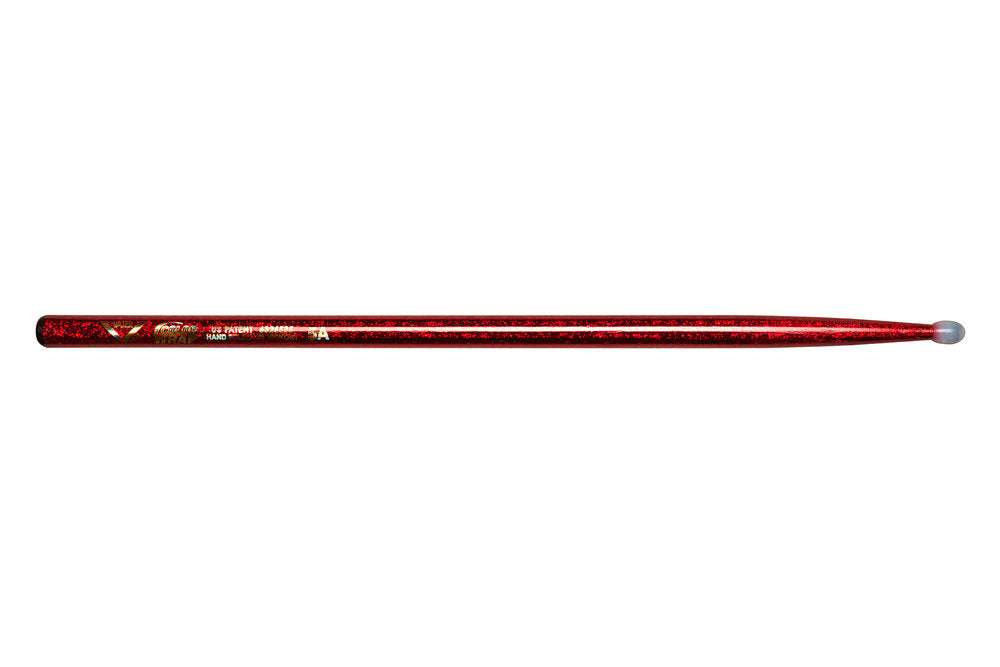 Vater Color Wrap 5A Red Sparkle trommestikker, hickory, nylonspids