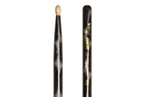 Vater Color Wrap 5A Black Optic trommestikker, hickory, træspids