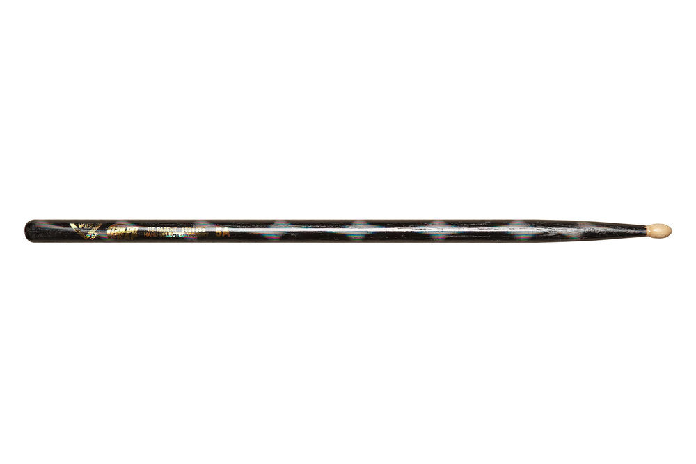 Vater Color Wrap 5A Black Optic trommestikker, hickory, træspids