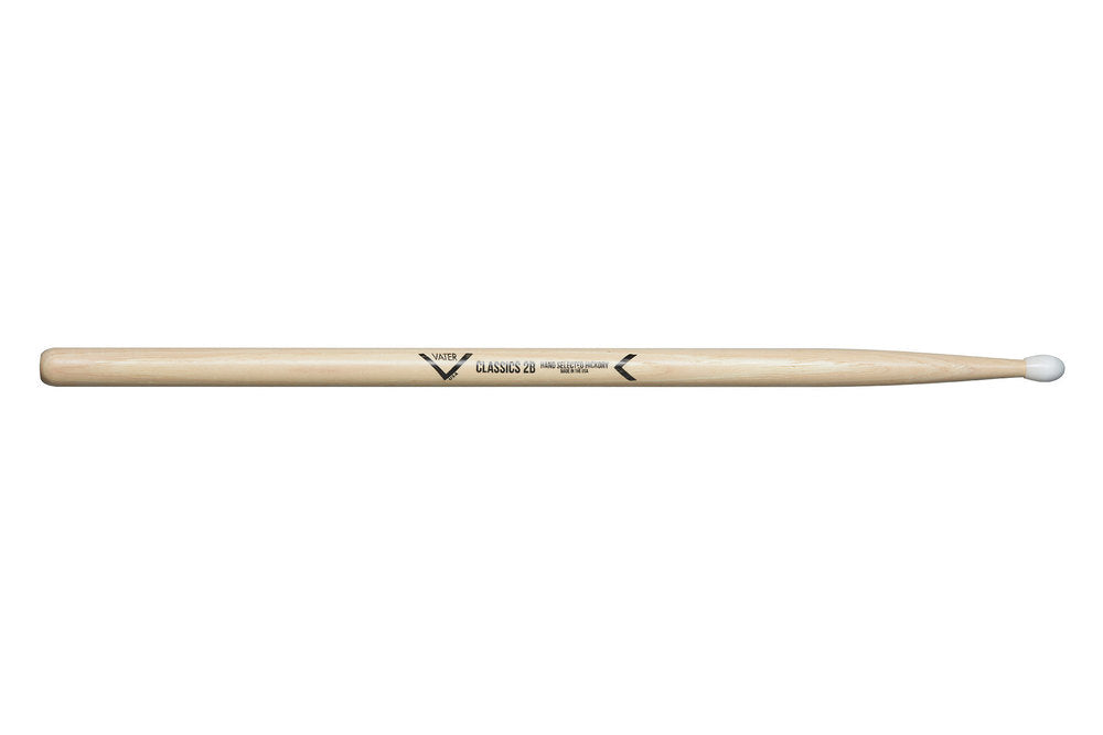Vater Classics 2B trommestikker, hickory, nylonspids
