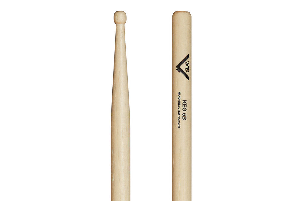 Vater 5B Keg trommestikker, hickory, træspids