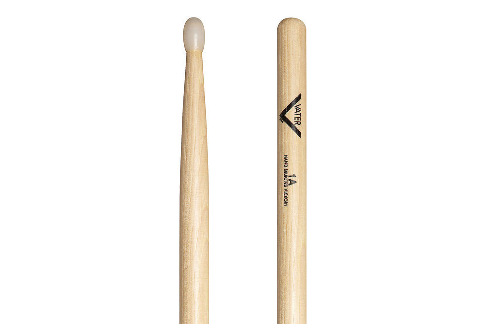 Vater 1A trommestikker, hickory, nylonspids