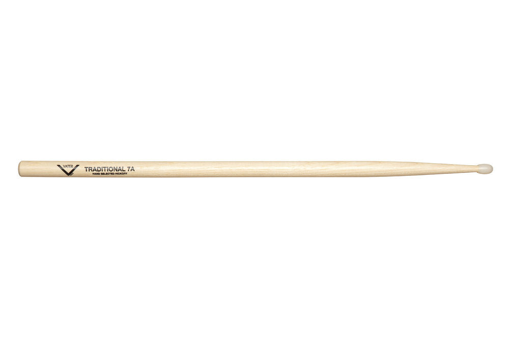 Vater Traditional 7A trommestikker, hickory, nylonspids
