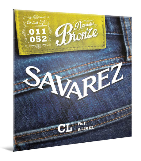 Savarez A130CL Bronze -teräskitarankielet, custom light .011–.052