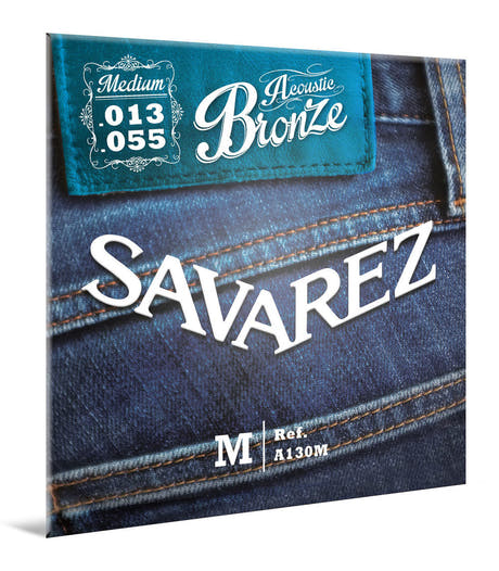 Savarez A130M Bronze -westernkitaran kielet, medium .013–.055