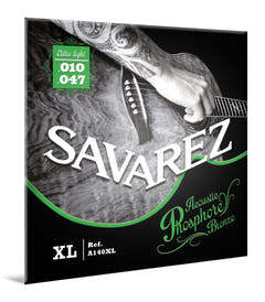 Savarez A140XL Acoustic Phosphor Bronze, extra light .010–.047, kitaralle