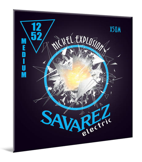 Savarez X50M Nickel Explosion, medium .012–.052, jossa G-kieli on punottu
