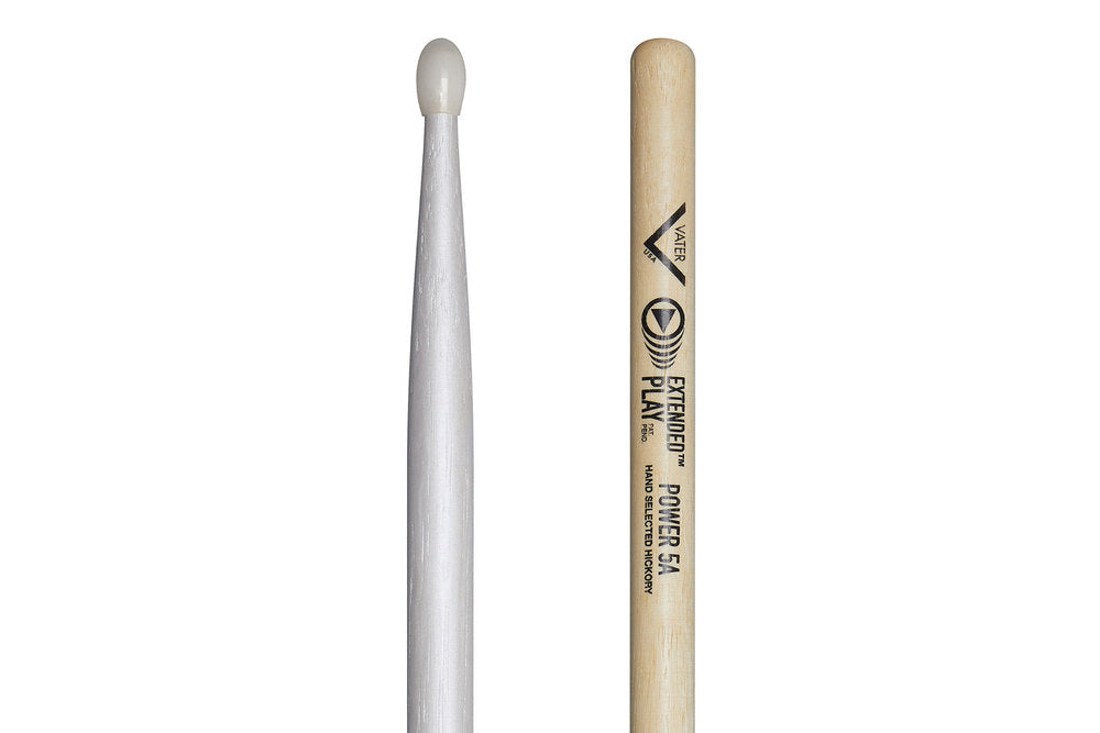 Vater Extended Play Power 5A trommestikker, hickory, nylonspids
