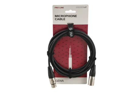 GEWA Pro Line mikrofonkabel 3 m, XLR-hun til XLR-han