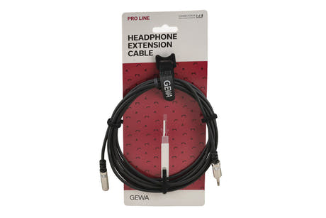 GEWA Pro Line -kuulokejatkojohto 3 m, 3,5 mm