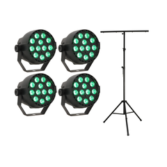 LED Spot Multicolor kaukosäätimellä (12x3W) & Perfex Valoteline