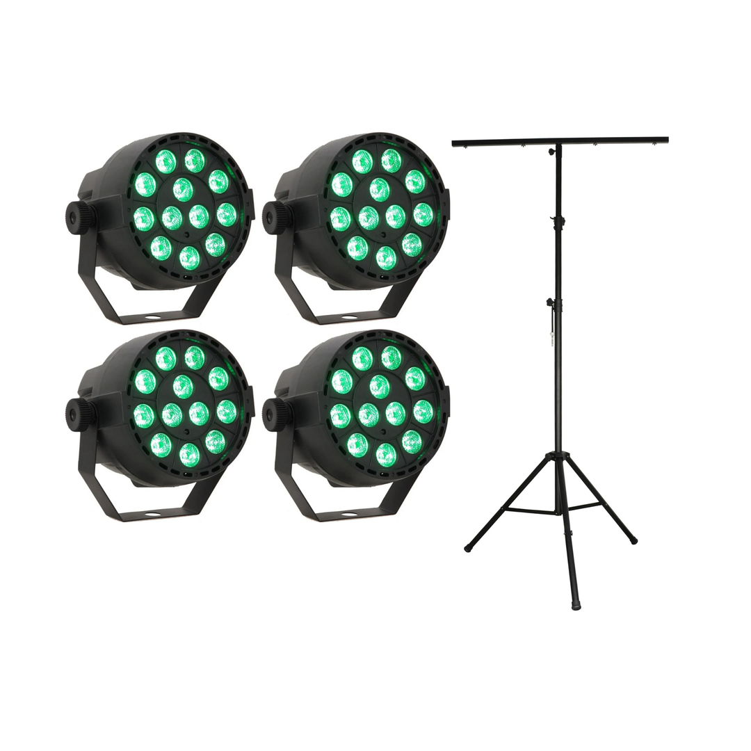 LED Spot Multicolor kaukosäätimellä (12x3W) & Perfex Valoteline