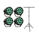 LED Spot Multicolor kaukosäätimellä (12x3W) & Perfex Valoteline