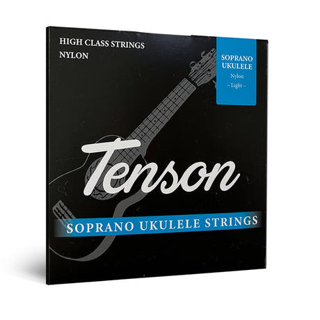 Tenson ukulelen kielet, mustaa nailonia, sopraanolle ja konserttiukulelelle